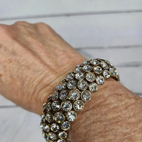 Rhinestone Stretch Bracelet for S to Med Wrist - Picture 3 of 3